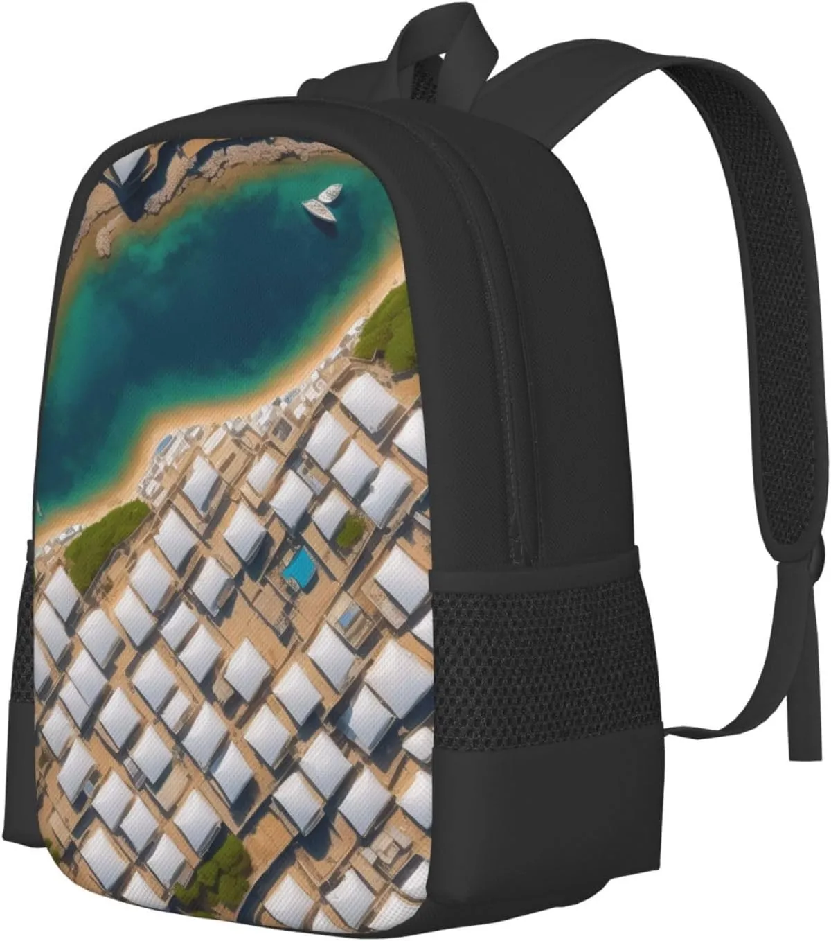 Greek Architecture Printed Patterns Backpack Lightweight Simple Casual Backpack Shoulder Bags Large Capacity Laptop Backpack
