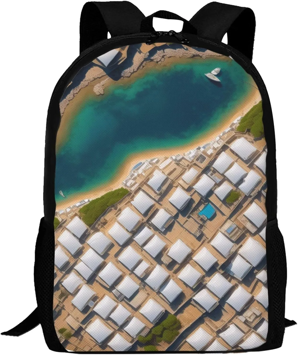 Greek Architecture Printed Patterns Backpack Lightweight Simple Casual Backpack Shoulder Bags Large Capacity Laptop Backpack