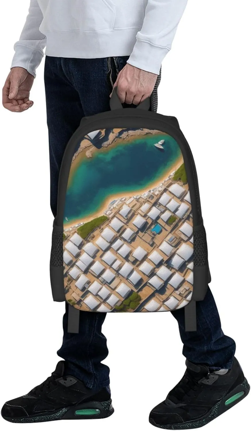 Greek Architecture Printed Patterns Backpack Lightweight Simple Casual Backpack Shoulder Bags Large Capacity Laptop Backpack