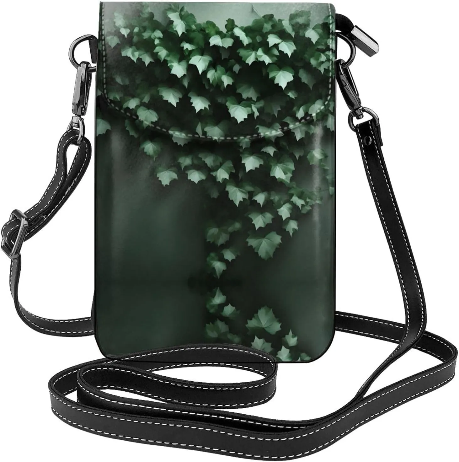 Green Creeper Printed Women's Crossbody Phone Bag - Perfect for Travel and Shopping