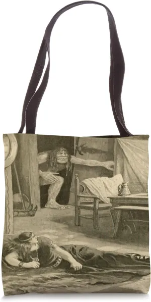 Grendel Approaching Beowulf (1901) Tote Bag