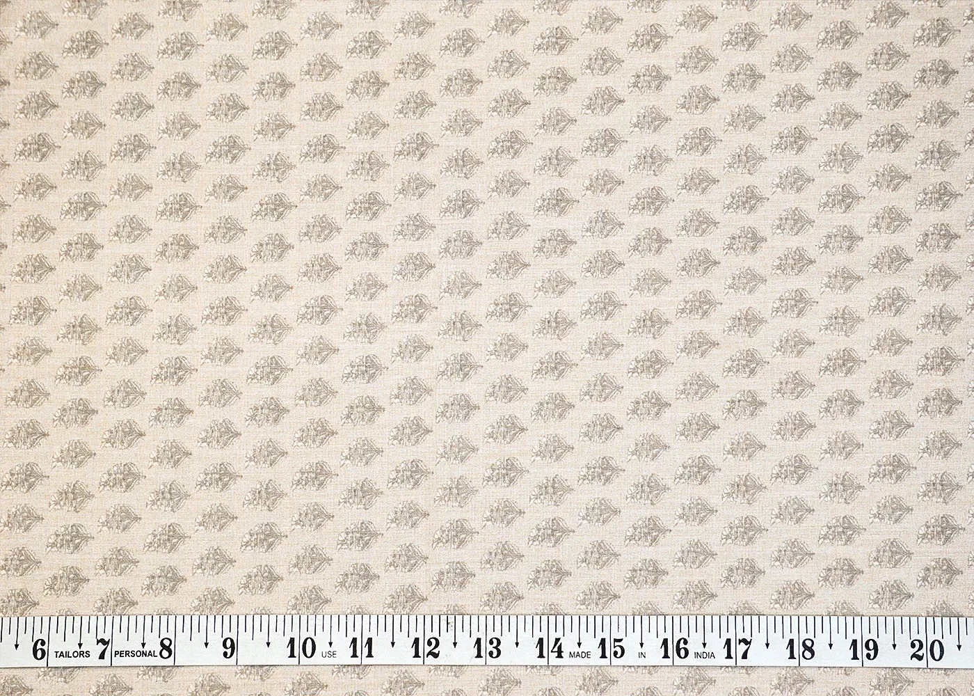 Grey Cotton Fabric with Allover Traditional Motifs 13866