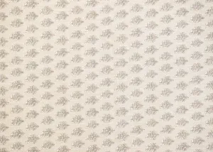 Grey Cotton Fabric with Allover Traditional Motifs 13866
