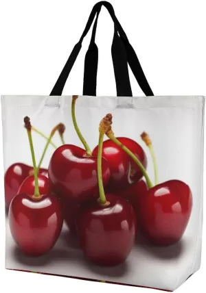 Grocery Bag Reusable Tote Bag Foldable Cute Little Fox Shopping Bag Handbag Washable Shoulder Bag for Travel