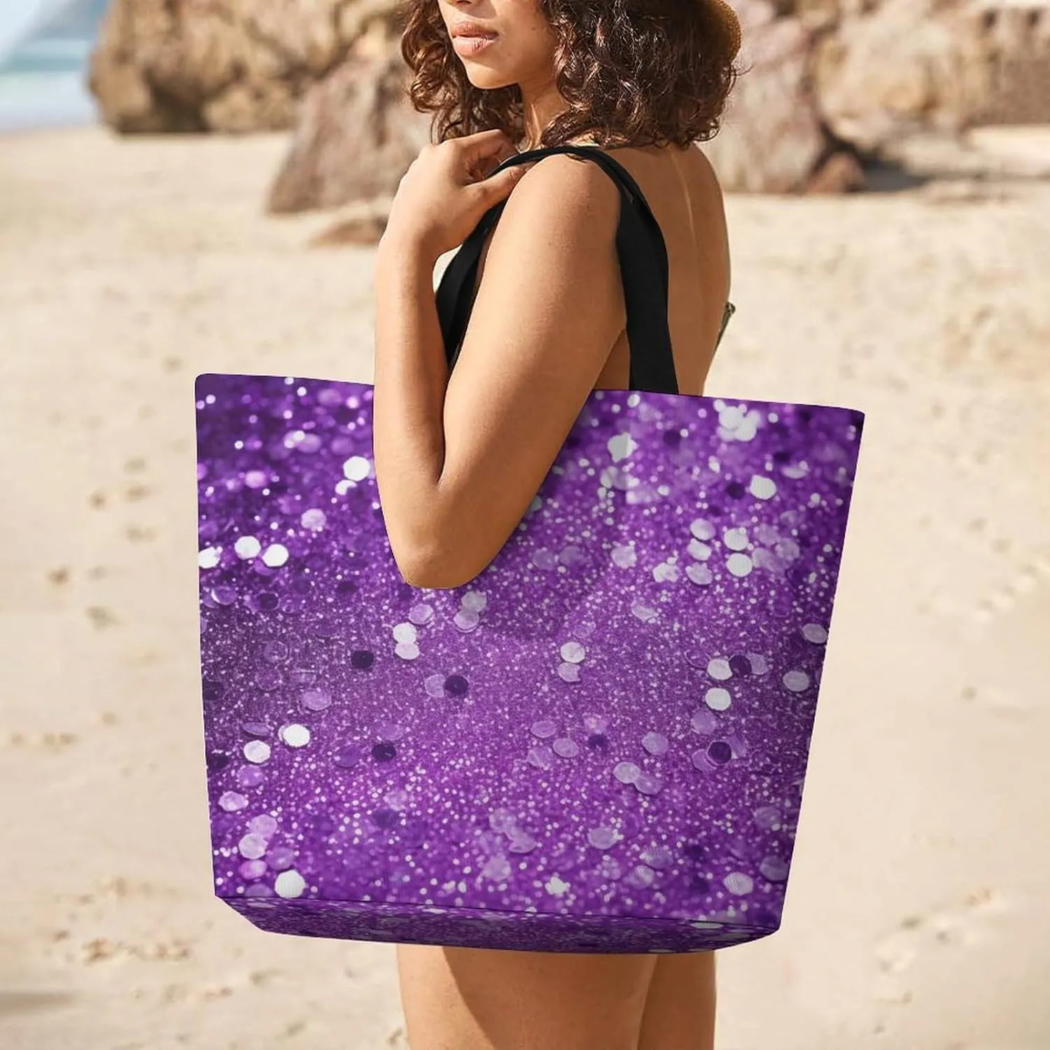 Grocery Bag Reusable Tote Bag Foldable Teal And Gold Marble Shopping Bag Handbag Washable Shoulder Bag for Travel