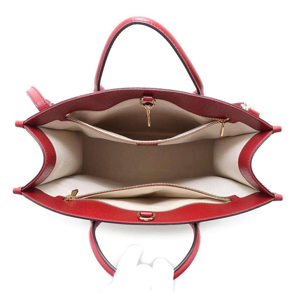 GUCCI MicroGuccissima 2WAY Tote Bag Doraemon Collaboration Brown/Red654345 PVC Leather