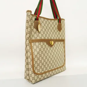 Gucci Women's Tote 137396 Last-minute opportunity Sherry Plus,PVC Beige Bag Line Bag Complete assortment  Tote GG