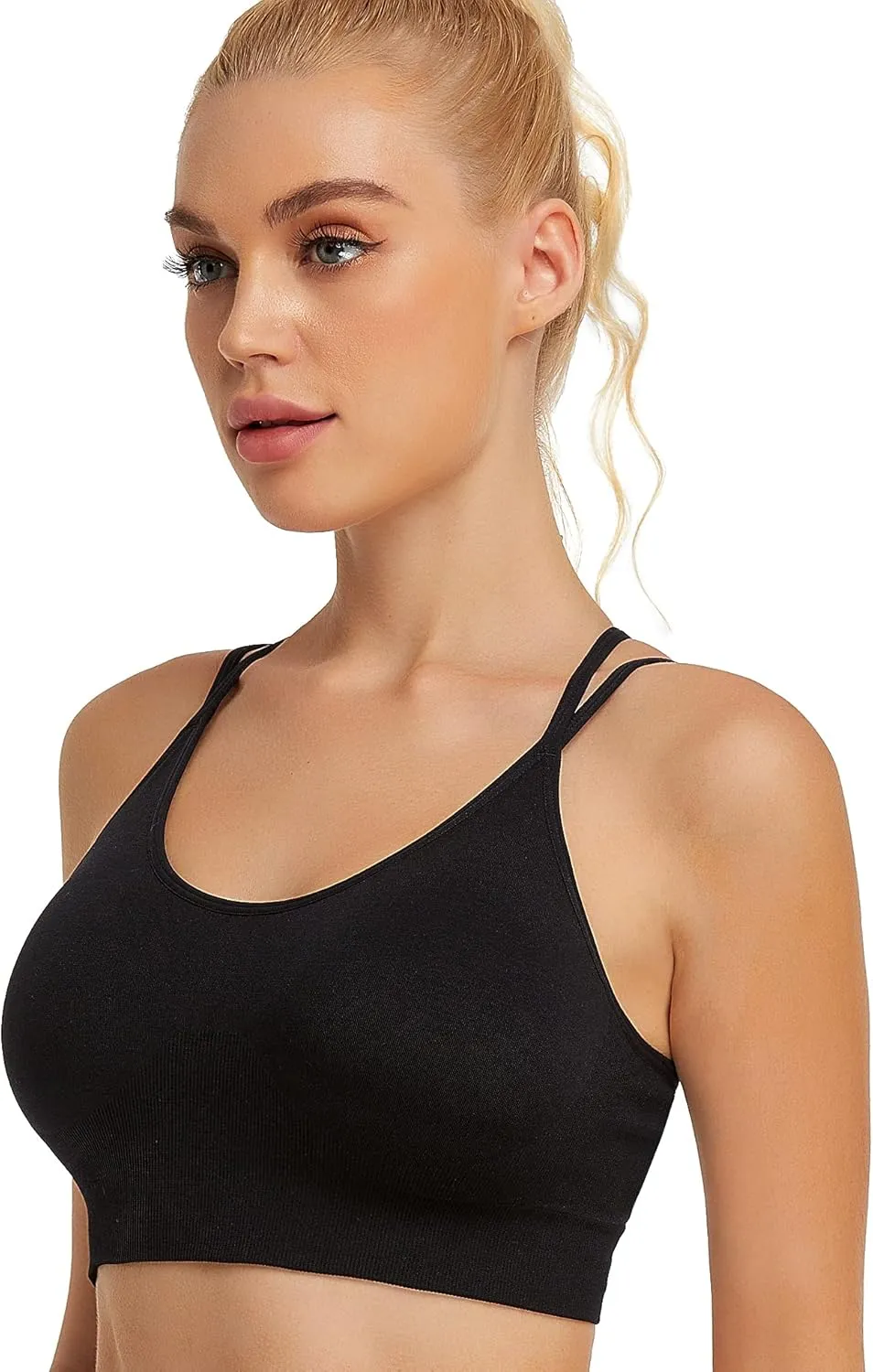 GXXGE Padded Racerback Sports Bras for Women High Impact Workout Yoga Gym Activewear Fitness Bra