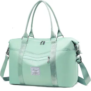 Gym Bag with Wet Pocket, Foldable Travel Duffle Bag Carry On Weekender Bags for Women, Waterproof Overnight Bag for Travel, Gym, Yoga