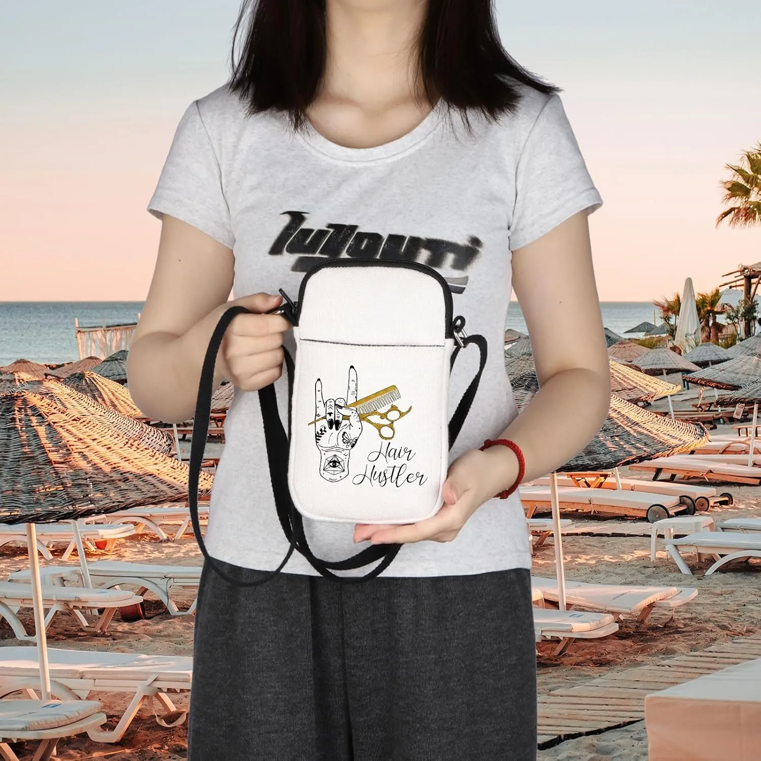 Hair Hustler Hand Gift Hair Stylist Crossbody Bagg Cosmetologist Gift Hairdresser Gift Beautician Crossbody Bag