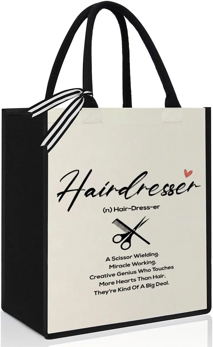 Hairstylist Gifts Hairdresser Gifts for Women Thank You Gifts Appreciation Gifts Birthday Gifts Christmas Gifts Valentines Gfits for Hairdressers Female Funny Hairapist Definition Tote Bag