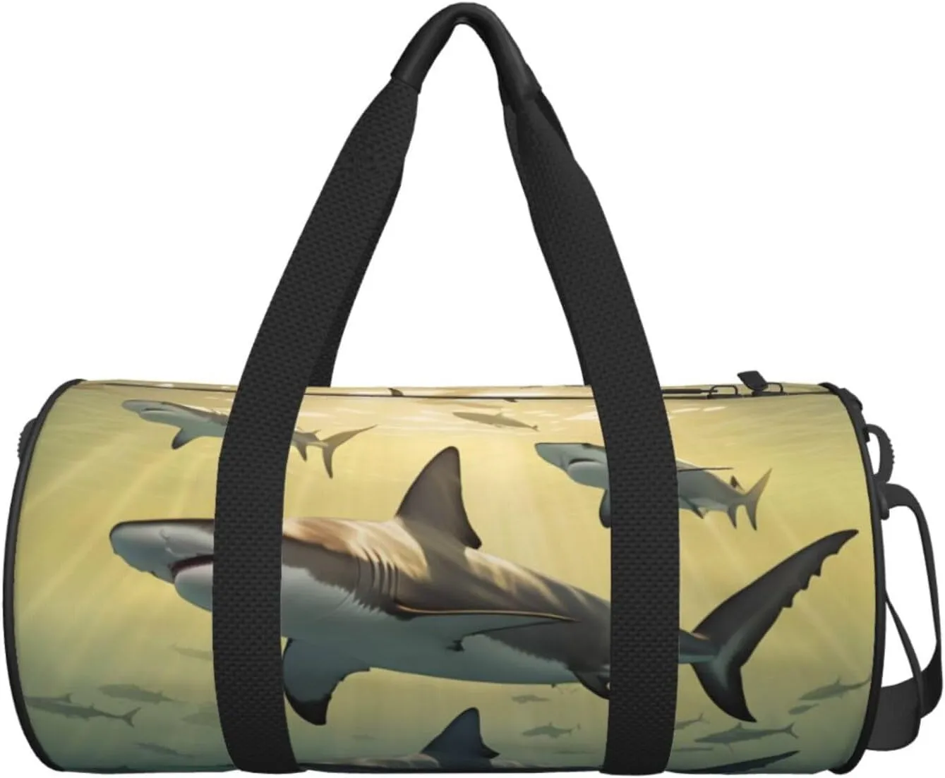Hammerhead Sharks Printed Travel Bag,Round Personal Item Storage bag,Foldie Duffel Bag for Traveling Vacation,Fitness,Sports