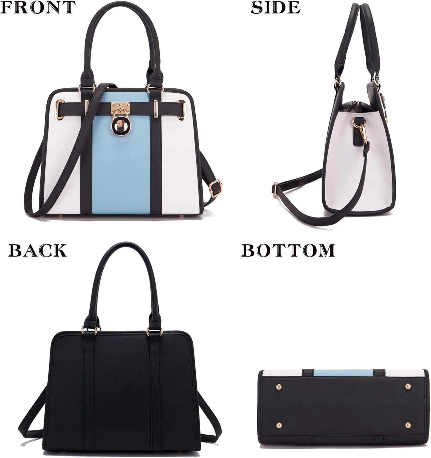 Handbags Sets For Women Shoulder Bags Top Handle Work Satchel Tote Purses Set With Matching Wallet 2pcs