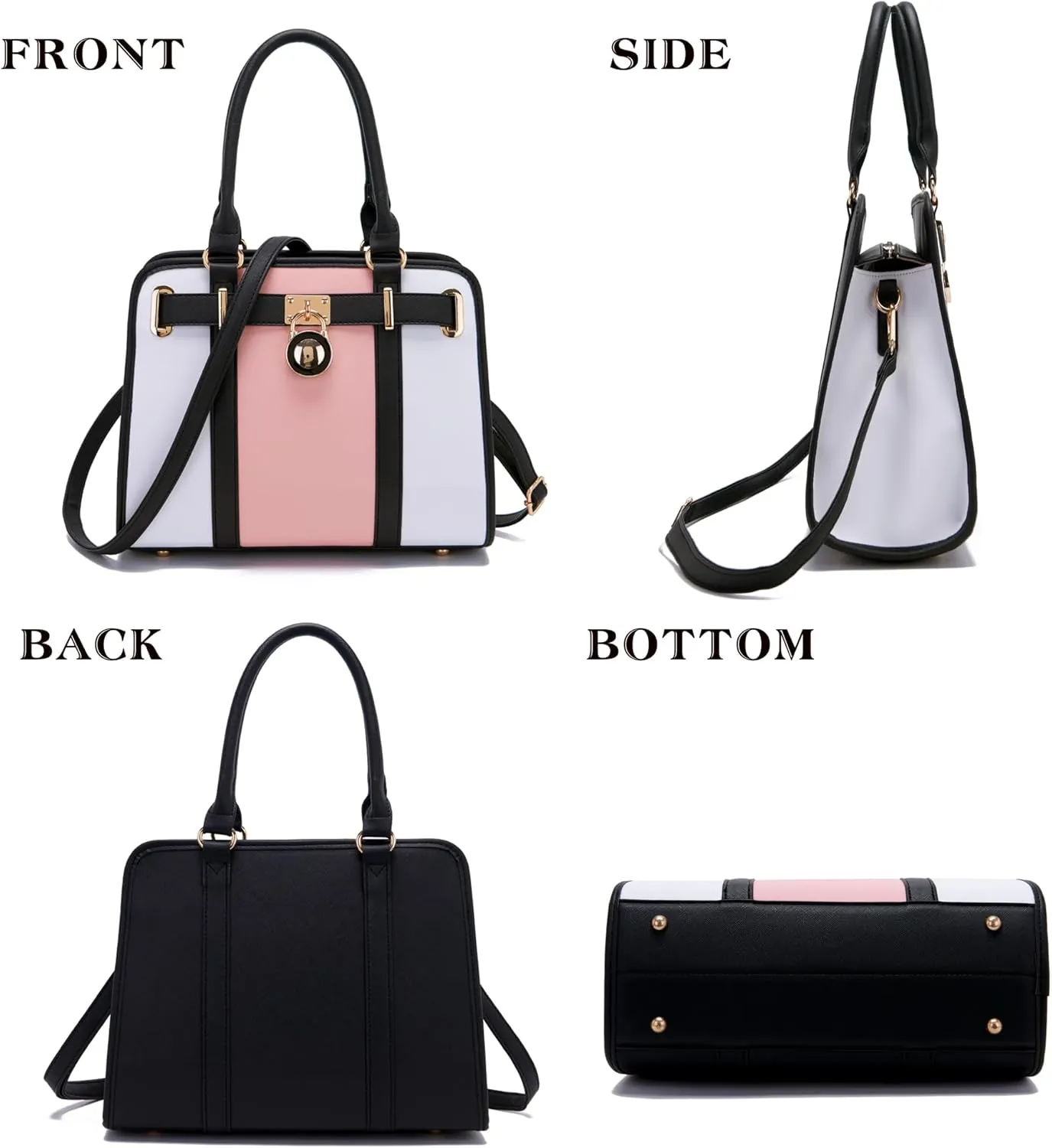 Handbags Sets For Women Shoulder Bags Top Handle Work Satchel Tote Purses Set With Matching Wallet 2pcs