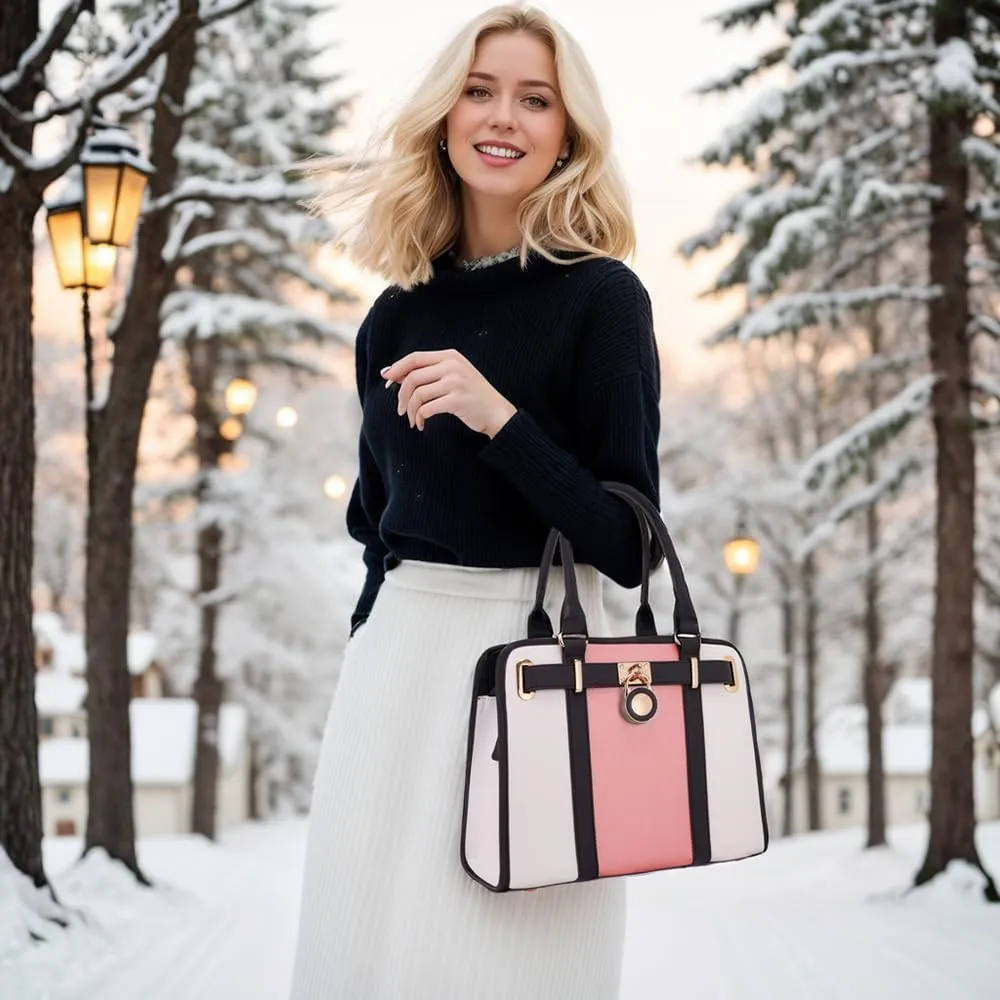 Handbags Sets For Women Shoulder Bags Top Handle Work Satchel Tote Purses Set With Matching Wallet 2pcs