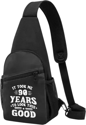 Happy 90th Birthday Chest Pack Leisure Shoulder Crossbody Chest Bag