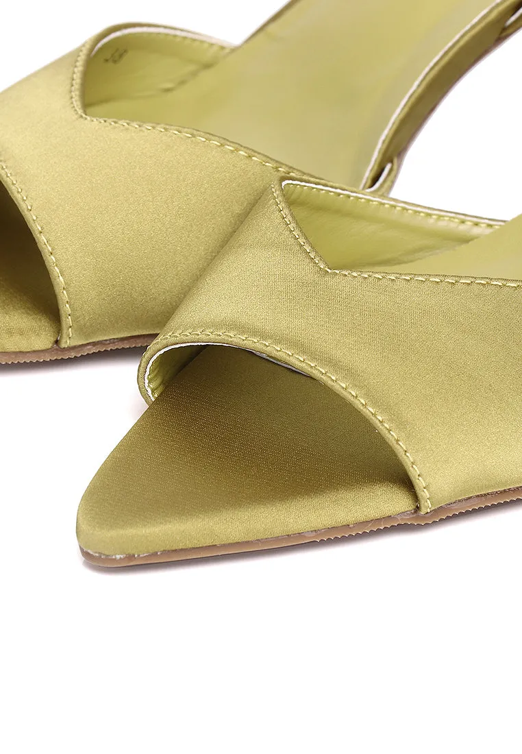 Herlina Pointed Toe Slingback Heels (Mustard)
