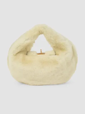 Honey cream Boh Shearling mini handbag