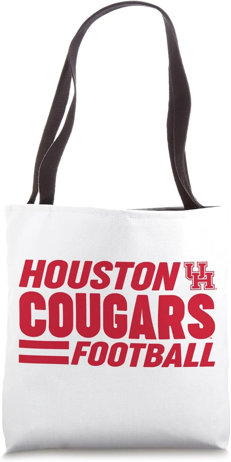 Houston Cougars Apparel Football Stripe Neutral Tote Bag