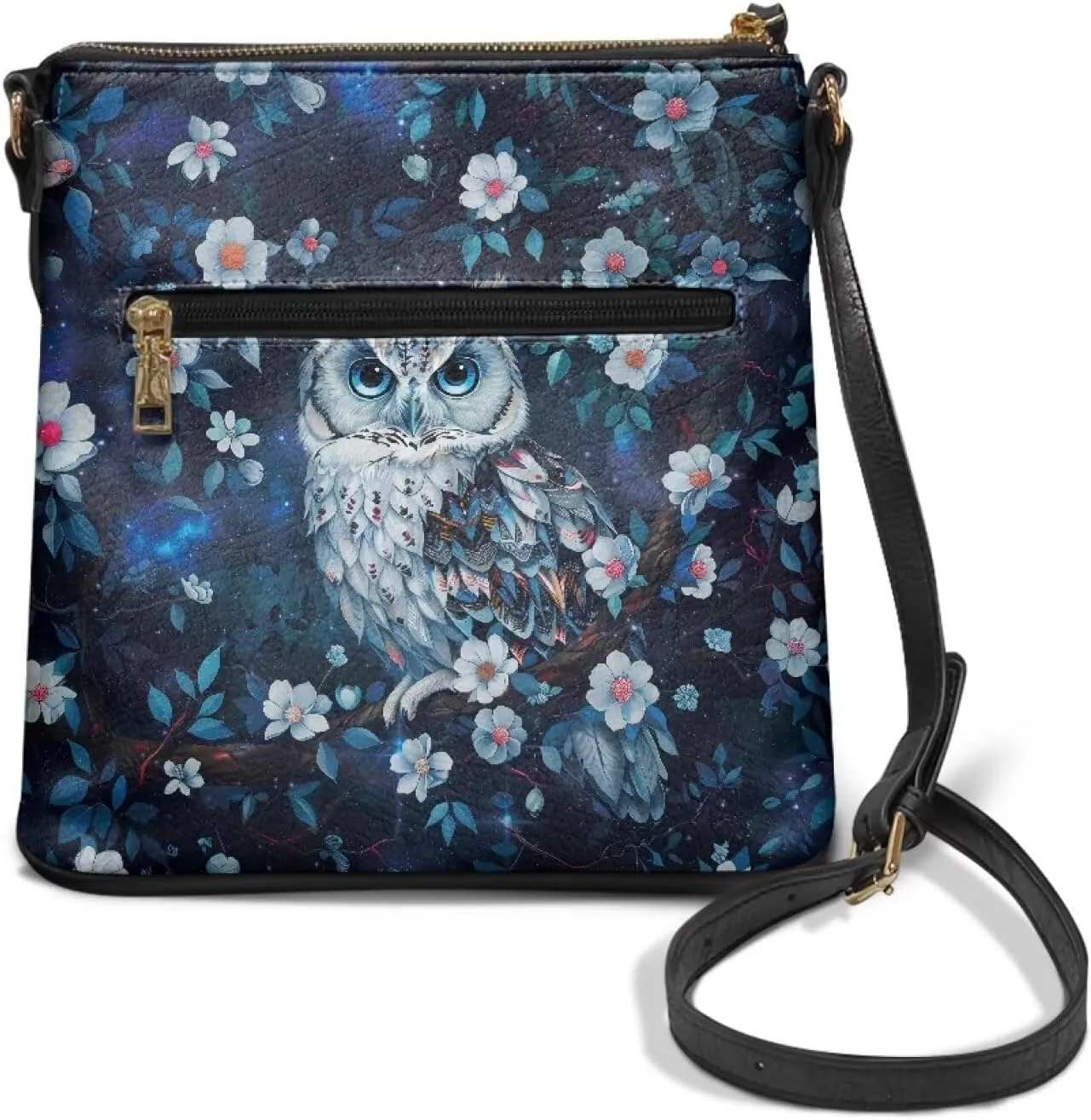 HUGS IDEA Crossbody Purse Leather Handbag for Women Men Shoulder Purse Large Cell Phone Bag