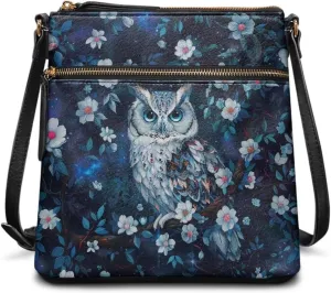 HUGS IDEA Crossbody Purse Leather Handbag for Women Men Shoulder Purse Large Cell Phone Bag