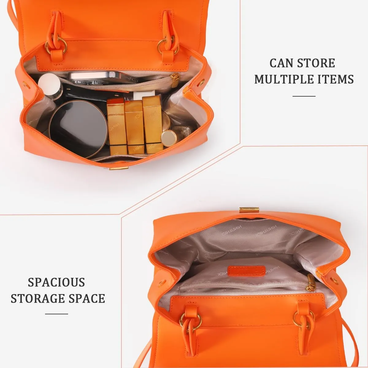 HUYAOPT Shoulder Bags for Women, Leather Crossbody Name