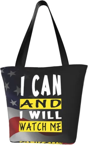 I Can And I Will Watch Me Fashion Shoulder Bag Large Capacity For Man Or Woman