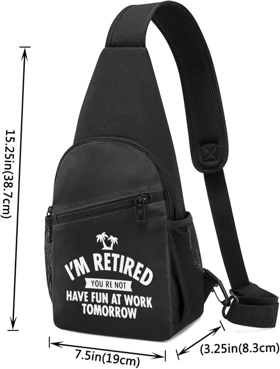 I'M Retired Funny Retirement Chest Pack Leisure Shoulder Crossbody Chest Bag