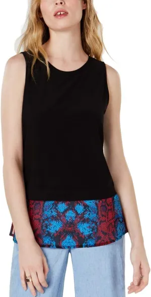 INC International Concepts Printed-Hem Tank Top