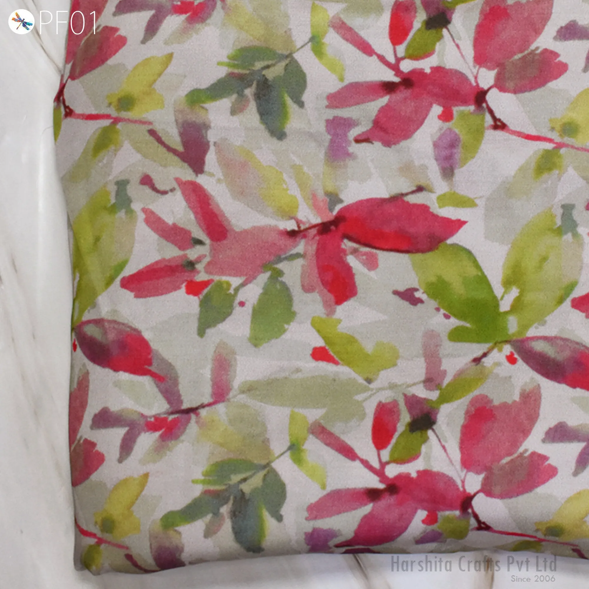 Indian Floral Soft Printed Modal fabric By The Yard Flowy Summer Dresses Shirt Comfortable Clothing Wedding Costumes Drapery Sewing Crafting