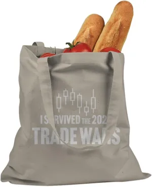 Indica Plateau I Survived the 2025 Trade Wars Cotton Canvas Tote Bag