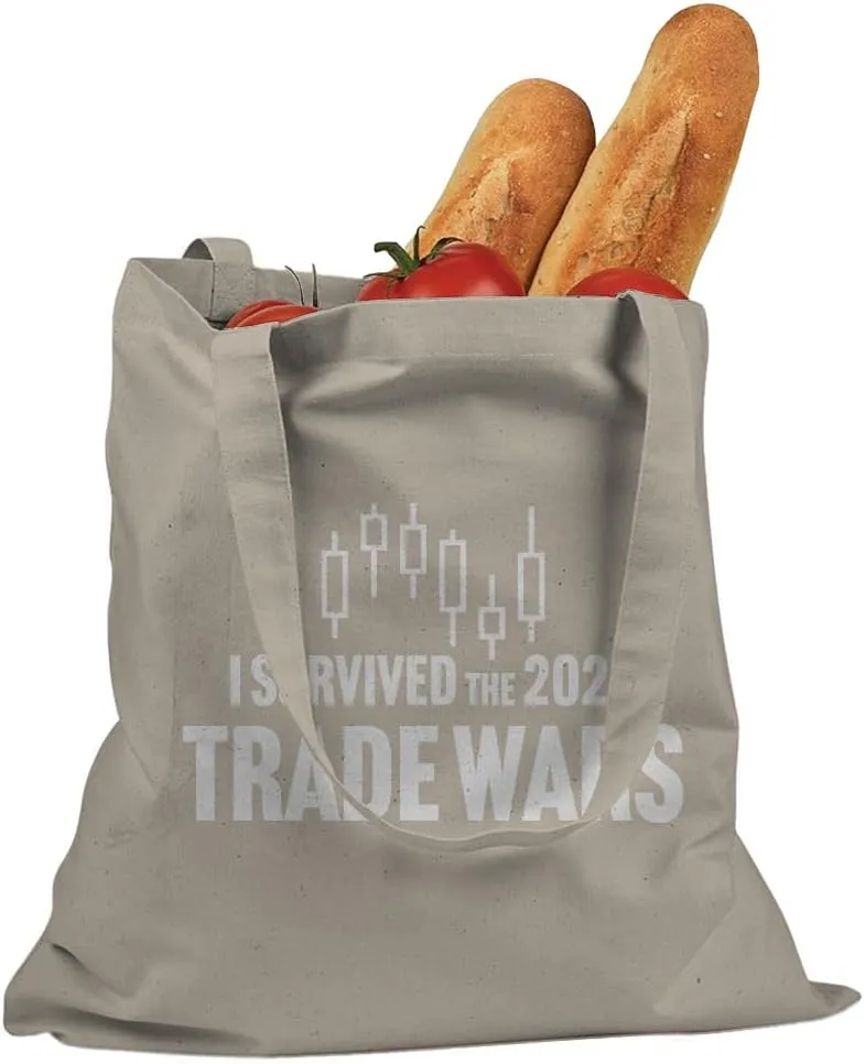 Indica Plateau I Survived the 2025 Trade Wars Cotton Canvas Tote Bag
