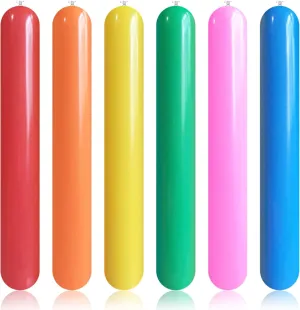 Inflatable Pool Noodle 6Pcs Pool Floats PVC Blow up Swim Noodles 41.3'' Large Noodles Bulk Floats Water Games Toy for Adults Swimming Pools Beach Party