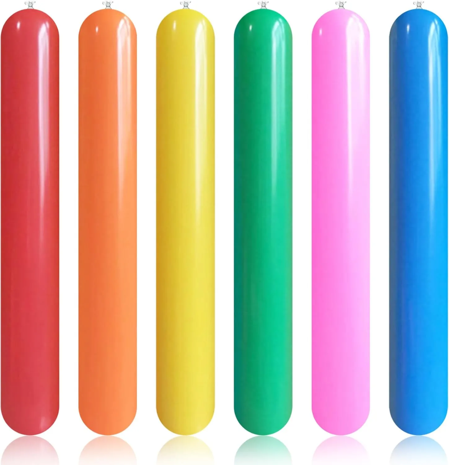 Inflatable Pool Noodle 6Pcs Pool Floats PVC Blow up Swim Noodles 41.3'' Large Noodles Bulk Floats Water Games Toy for Adults Swimming Pools Beach Party