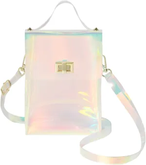 INICAT Clear Small Crossbody Bags Stadium Approved Cell Phone Jelly Purse Shoulder Bag For Women