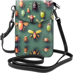 Insect Atlas Printed Women's Crossbody Phone Bag - Perfect for Travel and Shopping