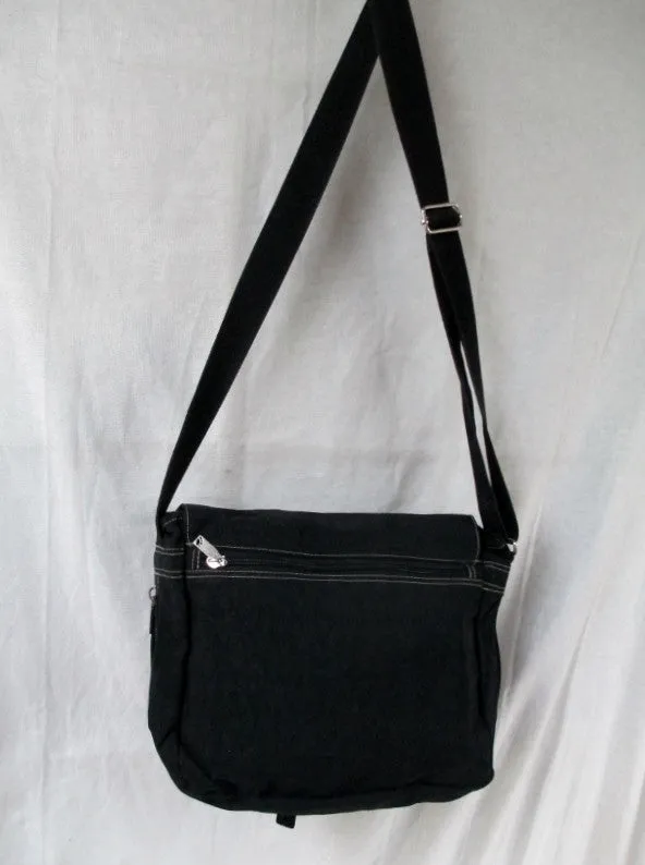 INSIDERS BROOKLYN Shoulder Flap Bag Man Purse Messenger Crossbody BLACK