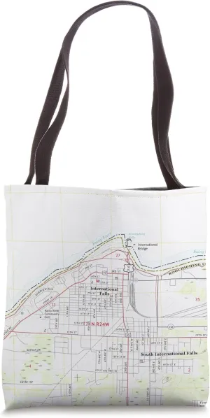 International Falls MN Map (2016) Tote Bag
