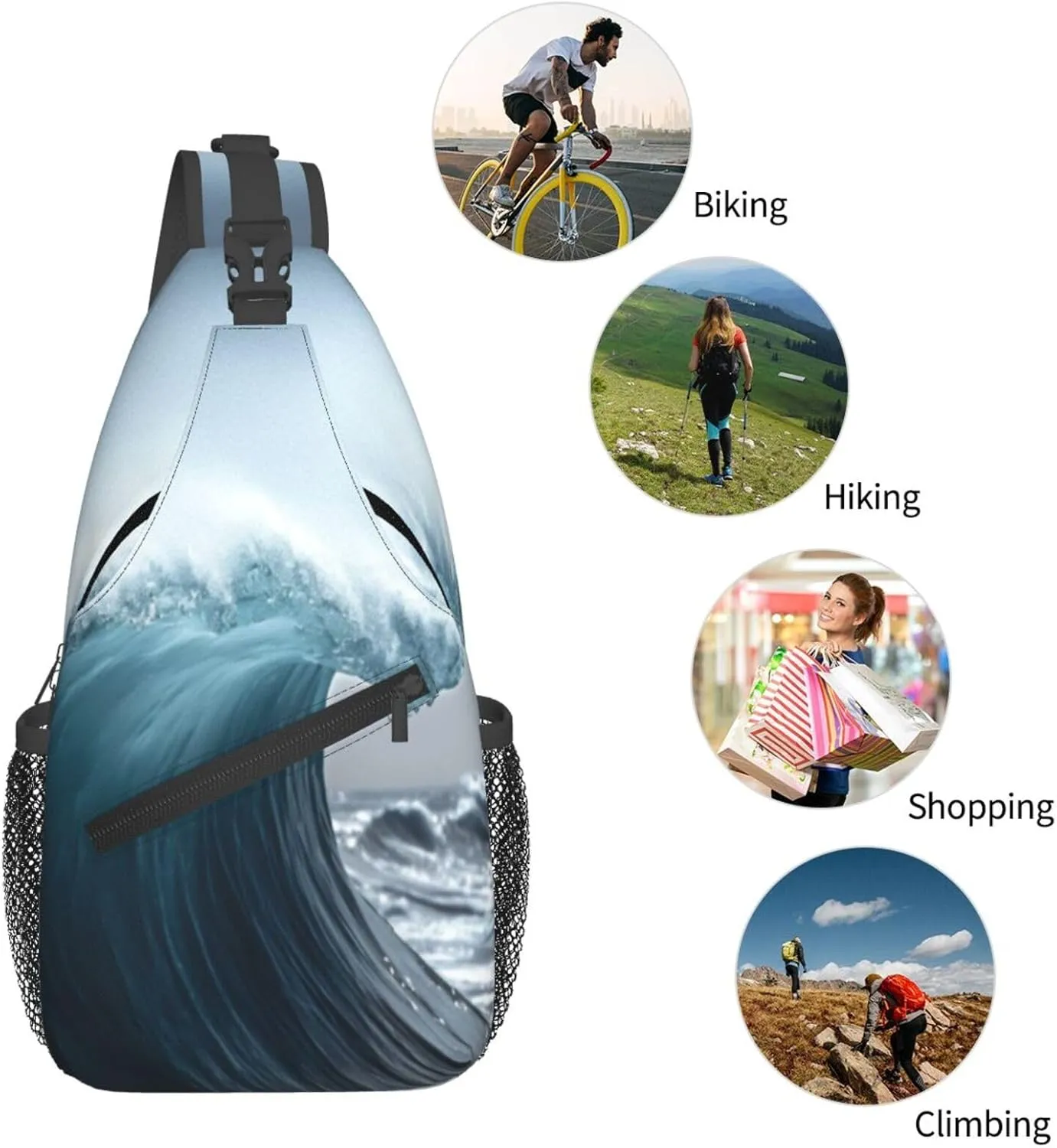 isometric 3d render Men's And Women's Small Crossbody Bags Chest Bags Daily Bags Are Suitable For Outdoor Hiking Trips