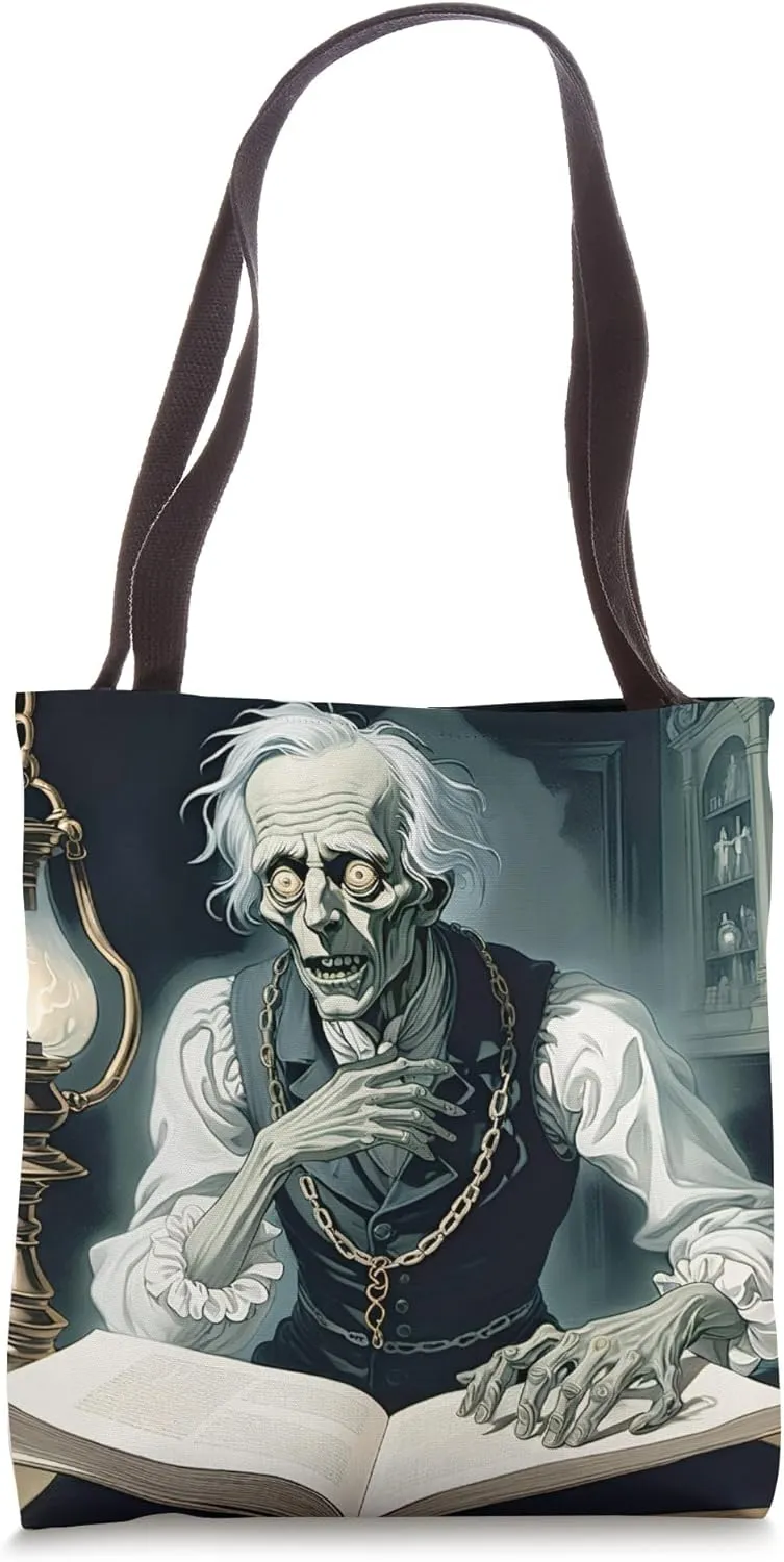 Jacob Marley The Ghost Haunts Ebeneezer Scrooge Tote Bag
