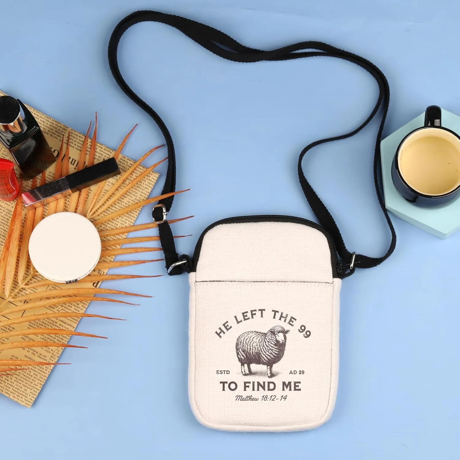 Jesus Leaves The 99 Crossbody Bag Christian Gift He Left The 99 To Save Me Christian Lover Gift The Lord Is My Shepherd Bag