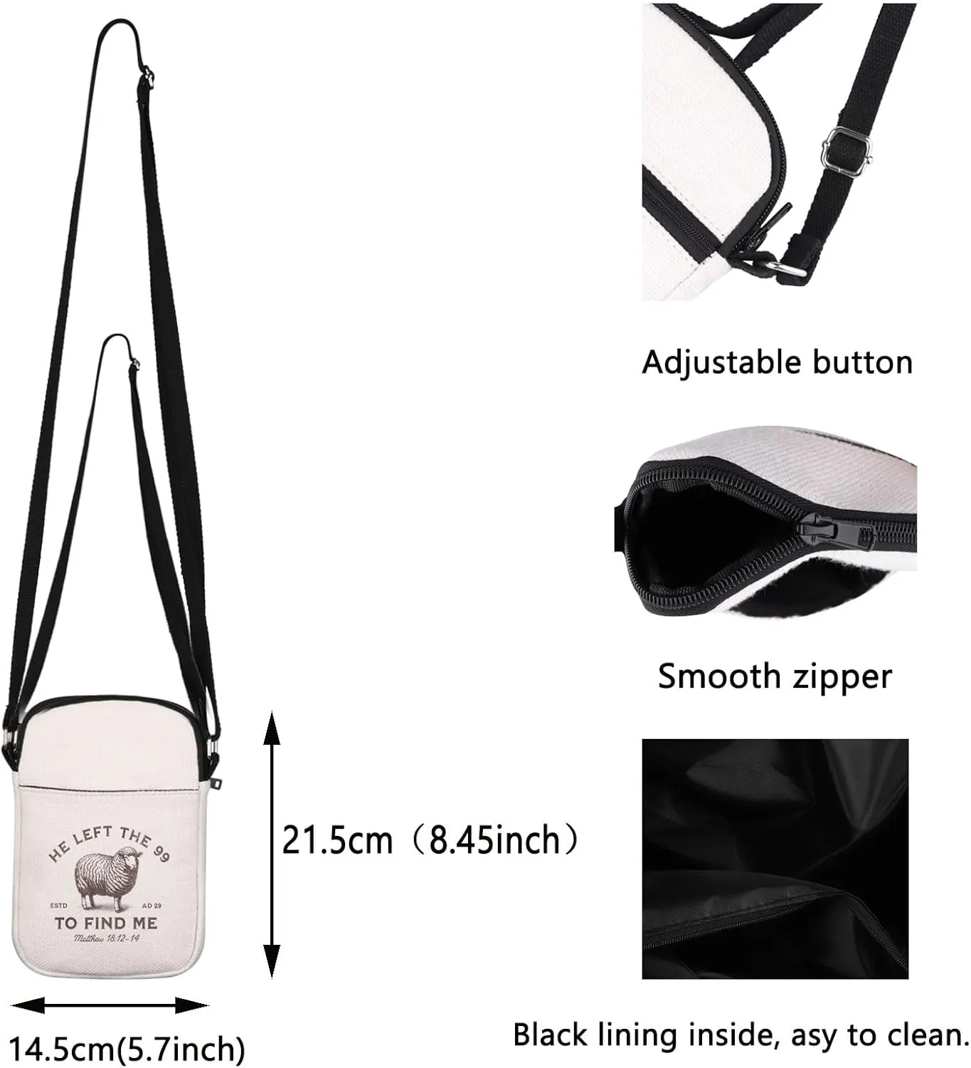 Jesus Leaves The 99 Crossbody Bag Christian Gift He Left The 99 To Save Me Christian Lover Gift The Lord Is My Shepherd Bag