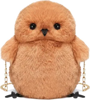 JHVYF Women Cute Plush Crossbody Bag Chic Small Shoulder Purse Cell Phone Wallet For Girls