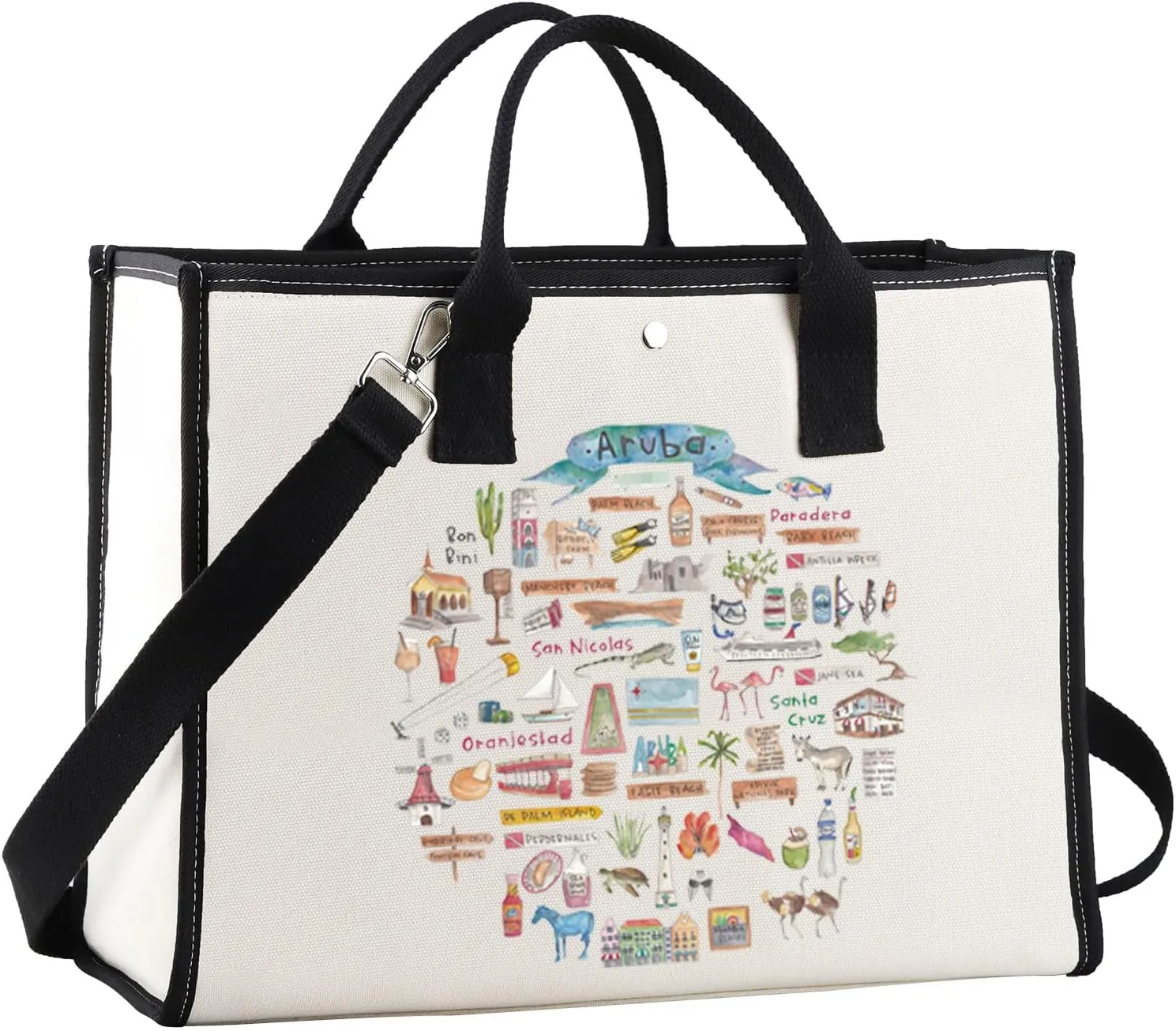 JNIAP Aruba Tote Bag - Aruba Trip Gifts & Souvenirs for Beach Travel