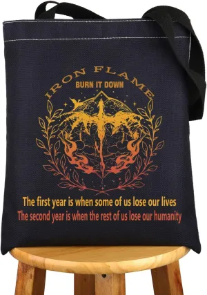 JNIAP Fantasy Dragon Book Tote Bag - Rider Gifts for Violet And Xaden - Dragons Lover Shoulder Bag