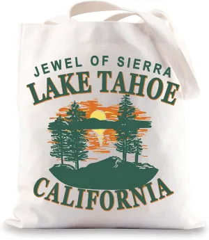 JNIAP Lake Tahoe Tote Bag Lake Tahoe Gifts Lake Tahoe Travel Bag Lake Tahoe Souvenir Gifts Lake Tahoe Trip Gifts