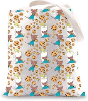 JNIAP Mouse And Cookie Tote Bag Picture Book Lover Gifts Mouse And Cookie Gifts Picture Book Shoulder Bag