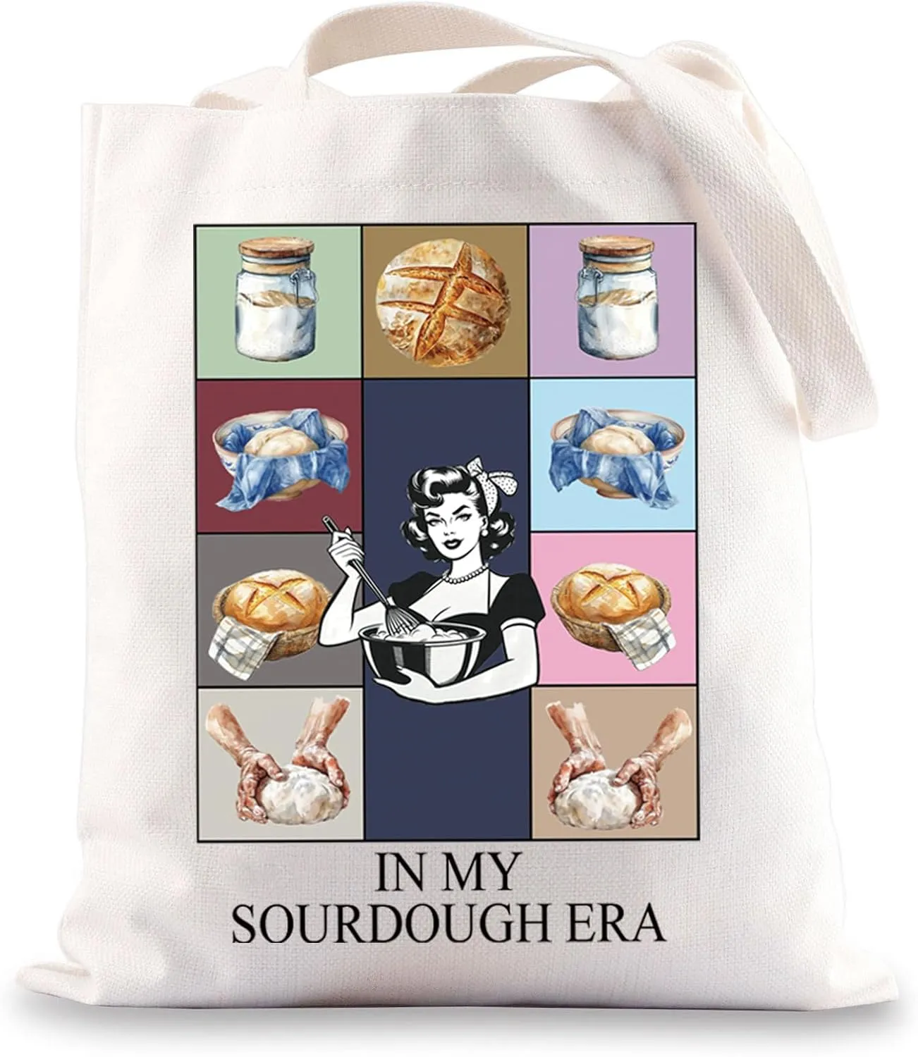 JNIAP Sourdough Tote Bag Sourdough Baker Gifts In My Sourdough Era Gifts Sourdough Mama Gifts