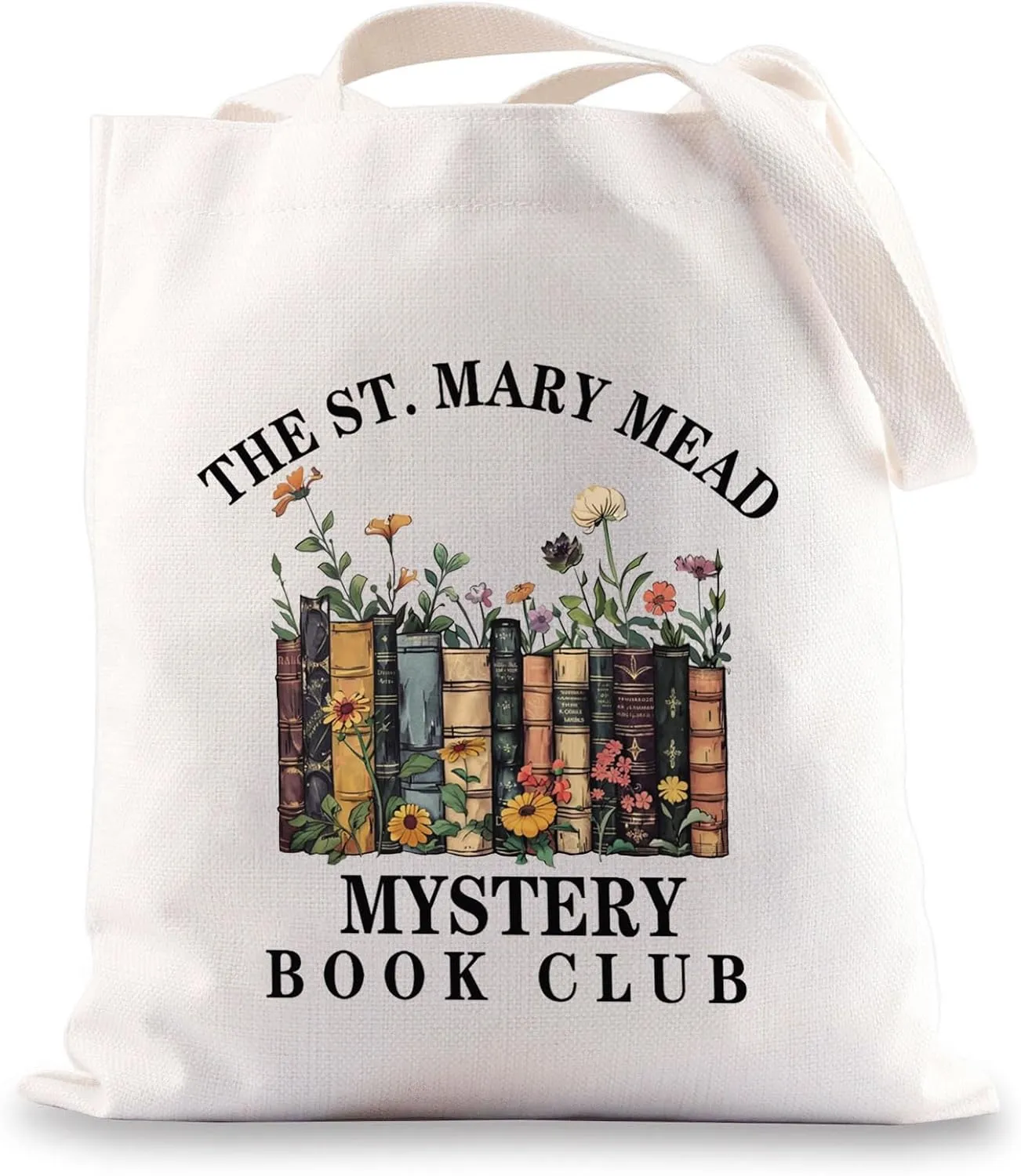 JNIAP St Mary Mead Tote Bag Miss Marple Gift The St. Mary Mead Mystery Book Club Gifts Jane Marple Shoulder Bag