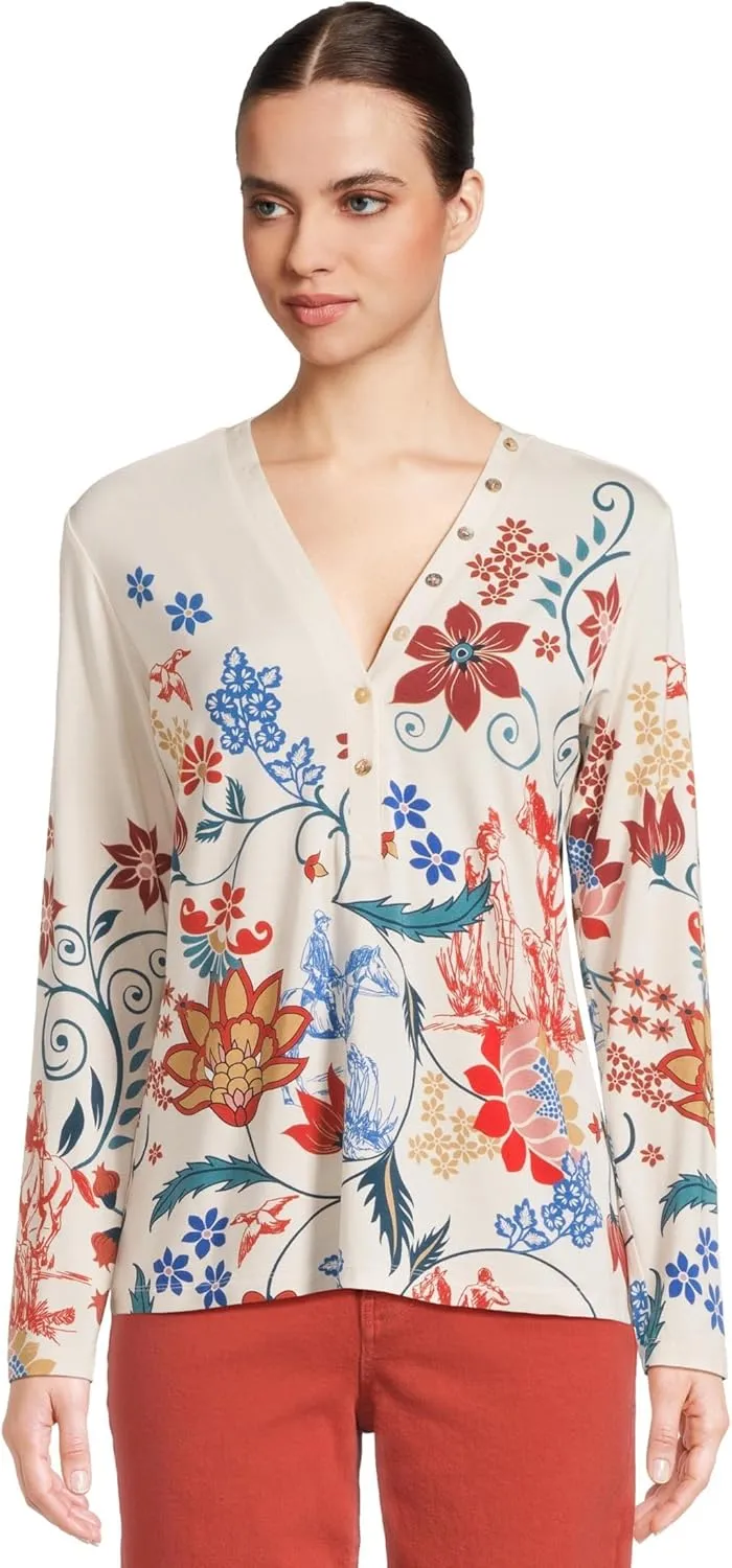 Johnny Was Women's The Janie Favorite Long Sleeve Button Henley